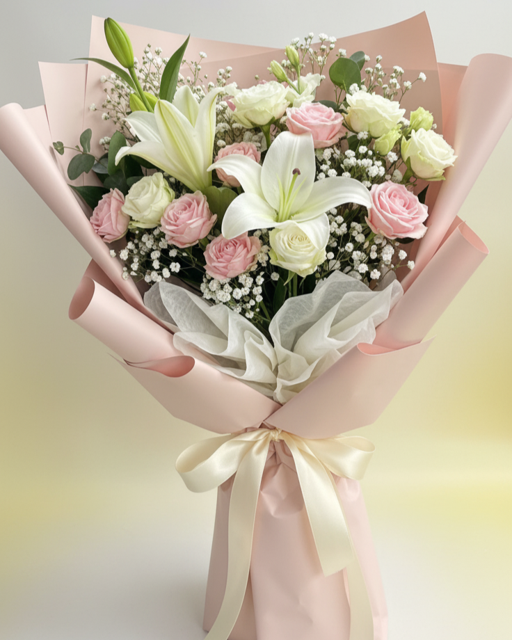 Pink and White Delight Bouquet