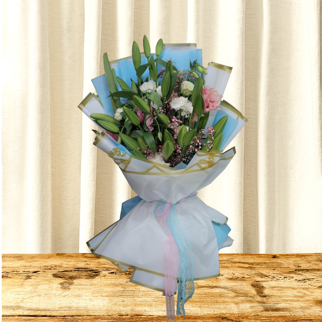 Premium White Lily Harmony Bouquet
