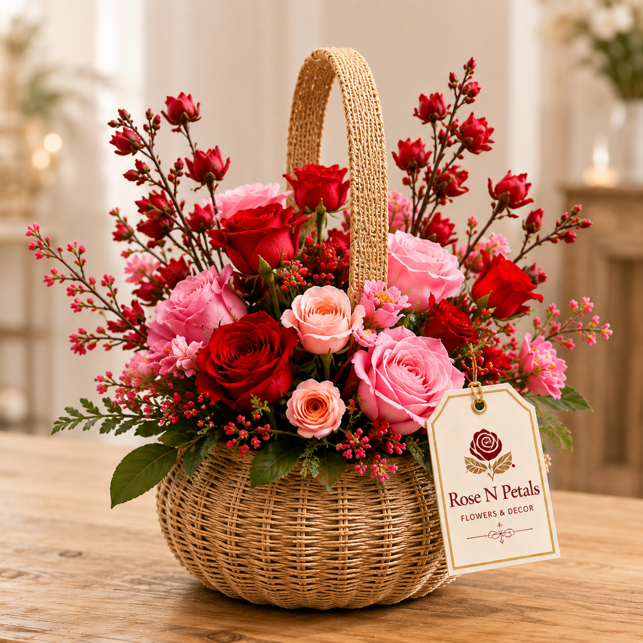 Red Romance Basket