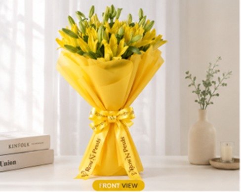 Bright Yellow Asiatic Lilies Bouquet